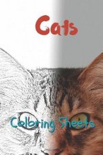 Cat Coloring Sheets: 30 Cat Drawings, Coloring Sheets Adults Relaxation, Coloring Book for Kids, for Girls, Volume 7