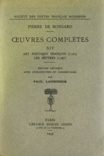 Tome XIV - Art Poetique Francois (1565), Les Oeuvres (1567)