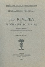 Les Reveries Du Promeneur Solitaire