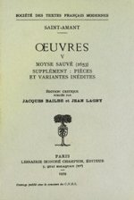 Oeuvres - Tome V: Moyse Sauve, Pieces Et Variantes Inedites