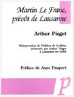Martin Le Franc, Prevot de Lausanne
