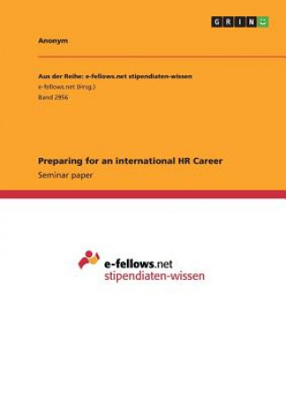 Preparing for an international HR Career
