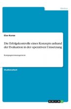 Die Erfolgskontrolle eines Konzepts anhand der Evaluation in der operativen Umsetzung