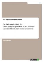 Zur Erforderlichkeit der Eintragungsmöglichkeit eines 