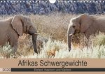 Afrikas Schwergewichte  Elefant, Nashorn und Nilpferd (Wandkalender 2020 DIN A4 quer)