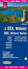 Reise Know-How Landkarte USA 03, Mittlerer Westen / USA, Midwest (1.1.250.000) : Illinois, Indiana, Iowa, Michigan, Minnesota, Missouri, Wisconsin 1:1