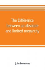 difference between an absolute and limited monarchy; as it more particularly regards the English constitution