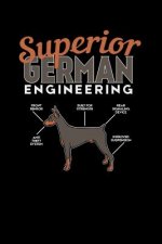 Doberman Superior German Engineering: 120 Pages I 6x9 I Dot Grid I Funny Doberman & Pinscher Dog Gifts