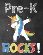 Pre-K Rocks!: Funny Back To School notebook, Gift For Girls and Boys,109 College Ruled Line Paper, Cute School Notebook, School Comp