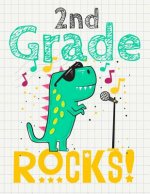 2nd Grade Rocks!: Funny Back To School notebook, Gift For Girls and Boys,109 College Ruled Line Paper, Cute School Notebook, School Comp