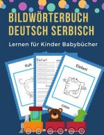 Bildwörterbuch Deutsch Serbisch Lernen für Kinder Babybücher: Easy 100 grundlegende Tierwörter-Kartenspiele in zweisprachigen Bildwörterbüchern. Leich