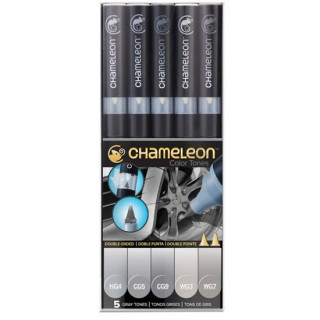 Set Chameleon tďż˝novacďż˝ fixy, 5ks - ďż˝edďż˝ tďż˝ny