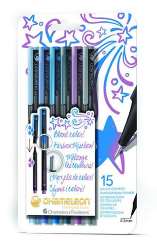 Set Chameleon Fineliner - detailnďż˝ popisovaďż˝e, 6ks - studenďż˝ tďż˝ny