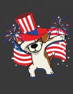 Patriotic Dabbing Beagle