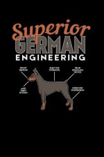 Doberman Superior German Engineering: 120 Pages I 6x9 I Karo I Funny Animal, Nature & Water Gifts
