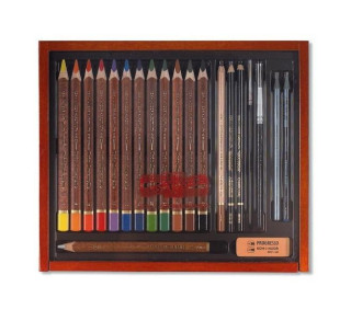 Koh-i-noor pastelky PROGRESSO akvarelovďż˝ (umďż˝leckďż˝ sada) v dďż˝evďż˝nďż˝ kazetďż˝