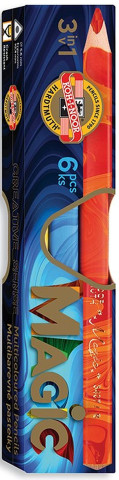 Koh-i-noor pastelky MAGIC multibarevné  souprava 6 ks