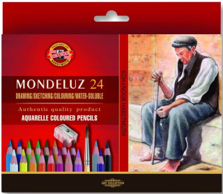 Koh-i-noor pastellky akvarelové umělecké MONDELUZ art souprava 24 ks