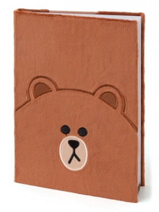 Line Friends Plush Notebook (Brown)