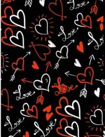 Valentine Heart Love Pattern: Cute Lovers College Ruled Line Composition Book