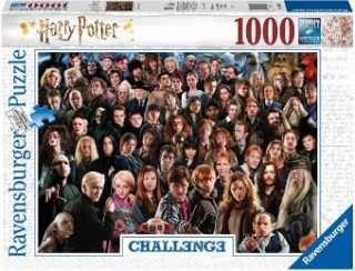 Ravensburger Puzzle 1000 Teile Harry Potter - Über 70 Charaktere aus der zauberhaften Welt von Hogwarts auf einem Puzzle für Erwachsene und Kinder ab