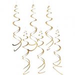 Spiral Luftschlangen, Gold Matt