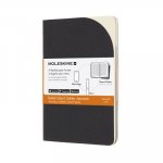 Moleskine Smart Cahier - Notizheft 2er Set, Pocket, A6, Liniert, Kartoneinband, Schwarz