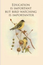 Education is important but bird watching is importanter: Gifts For Birdwatchers - a great logbook, diary or notebook for tracking bird species. 120 pa