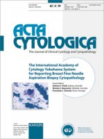 The International Academy of Cytology Yokohama System for Reporting Breast Fine Needle Aspiration Biopsy Cytopathology