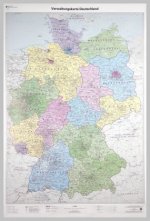 Verwaltungskarte Deutschland 1 : 750 000. Wandkarte plano, gerollt im Köcher