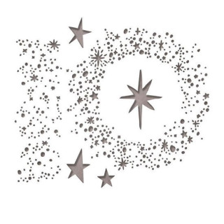 SIZZIX Thinlits vyďż˝ezďż˝vacďż˝ kovovďż˝ ďż˝ablony - zasneďż˝enďż˝ hvďż˝zdy 6 ks