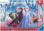Ravensburger Kinderpuzzle - 05009 Reise ins Ungewisse - Puzzle für Kinder ab 3 Jahren, mit 2x12 Teilen, Puzzle mit Disney Frozen