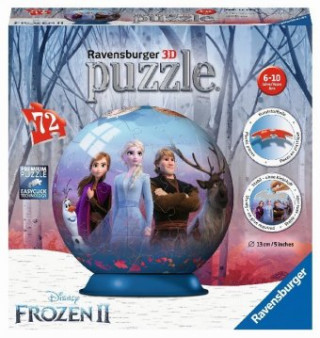 Ravensburger 3D Puzzle 11142 - Puzzle-Ball Disney Frozen 2 - 72 Teile - Puzzle-Ball für Fans von Anna und Elsa ab 6 Jahren