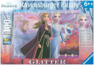 Ravensburger Kinderpuzzle - 12868 Starke Schwestern - Disney Frozen-Puzzle für Kinder ab 6 Jahren, mit 100 Teilen im XXL-Format, mit Glitter