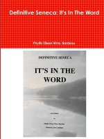 Definitive Seneca: It's In The Word