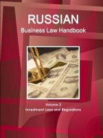 Russian Business Law Handbook Volume 2 Investment Laws and Regulations