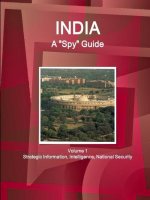 India A Spy Guide Volume 1 Strategic Information, Intelligence, National Security