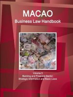 Macao Business Law Handbook Volume 3 Banking and Financial Sector