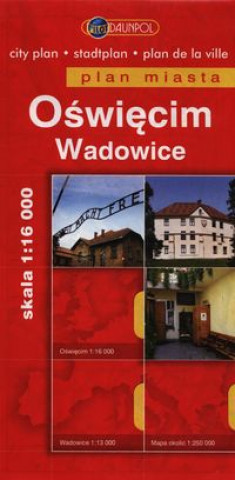 Oświęcim Wadowice Plan miasta 1:16 000
