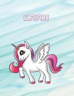 Kanji: Cahier d'écriture japonaise - Licorne mignonne - 200 pages Genkouyoushi pour pratiquer les Hiragana (Katakana)