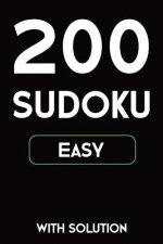 200 Sudoku easy with solution: Puzzle Book, 9x9, 2 puzzles per page