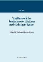 Tabellenwerk der Rentenbarwertfaktoren nachschussiger Renten