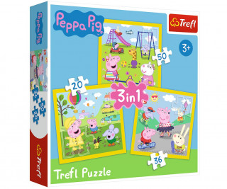 Puzzle Prasátko Peppa 3v1