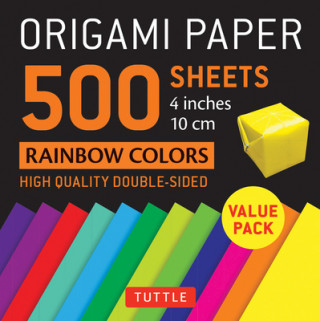Origami Paper 500 sheets Rainbow Colors 4