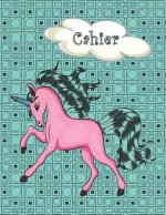 Cahier: Retour ? l'école, rentrée scolaire - Cahier quadrillé 5x5 grand format (A4), 120 pages - Licorne