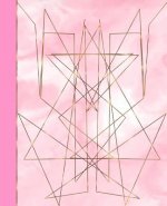 Pink Marble Effect & Gold Geometric Design: Diary Weekly Spreads January to December