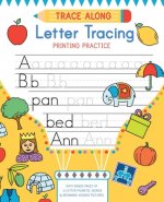 Trace Along Letter Tracing Printing Practice: Workbook With 3-Letter Phonetic Words & Beginning Sounds Objects