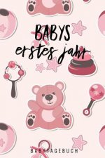Babys Erstes Jahr Babytagebuch: A5 Tagebuch mit schönen Sprüchen als Geschenk zur Geburt für Mädchen- Geschenkidee für werdene Mütter zur Schwangersch
