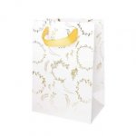 Geschenktüte, Kränze, Weiß, FSC Mix