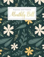 Monthly Bill Expense and Finance: Personal Finance Monthly Bill Planning Budgeting Record, Expense Organize your bills and plan for your expenses